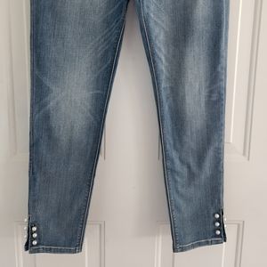 Crop jeans with pearls